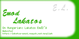 emod lakatos business card